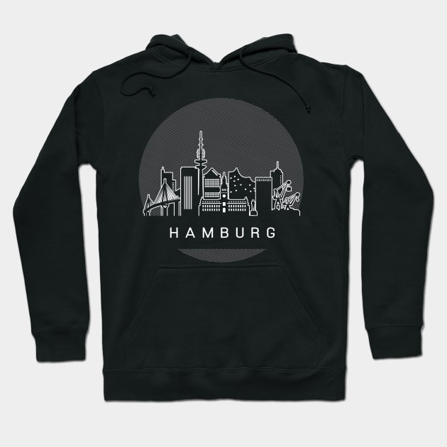 Hamburg Germany Skyline Hoodie by travel2xplanet